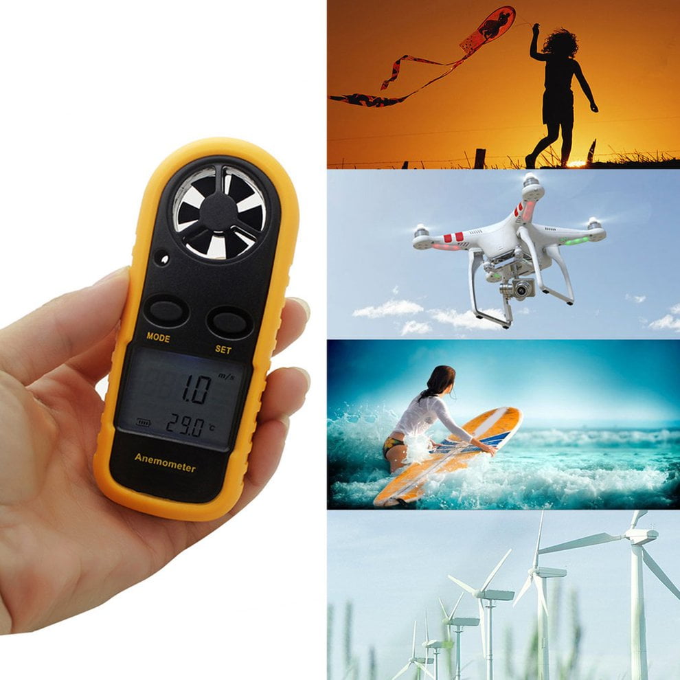 GM816 LCD Digital Anemometer Air Wind Speed Scale Gauge Meter Thermometer by
