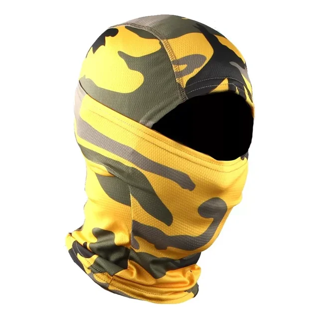 Evd-x Balaclava Premium Pasamontañas Bandana Militar Táctico Color Camo Amarillo Diseño De La Tela Liso Talla Unitalla Adulto