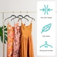 thumbnail image 4 of Premium Velvet Hangers 30 Pack - Space-Saving Closet Organizer for Clothes, Non-Slip Flocked Design, Ideal for Shirts and Coats (Black), 4 of 14