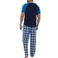 thumbnail image 3 of Fruit of the Loom Men's Raglan Short Sleeve T-shirt and Plaid Pajama Sleep Pant Set, Sizes S-2XL, 3 of 7