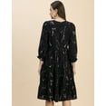 thumbnail image 4 of Moomaya Long Sleeves Round Neck Printed Rayon Dress - Women's Casual Dress, 4 of 9