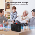 thumbnail image 3 of Cassette Player Tape Recorders AM/FM Radio, Portable Tape Player Records Built in Speakers Manual Record with 3.5MM Earphone- Black, 3 of 6