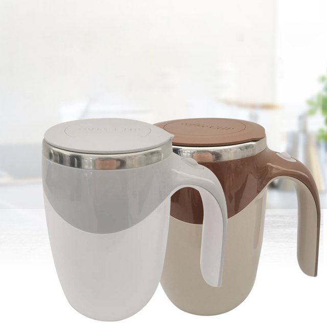 Xihbxyly Taza con Agitación Magnética Automática, Taza de Café Automezcladora, Vaso Giratorio de Acero Inoxidable, Mezclador de Bebidas Frías o Calientes, para Uso En Casa, Oficina y Viajes, Fácil de