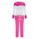 thumbnail image 4 of Puntoco Conjunto De Camiseta Y Pantalones Largos Con Cuello Redondo Y Manga Larga Con Estampado Informal Para Mujer, Color Rojo Rosa M, 4 of 5