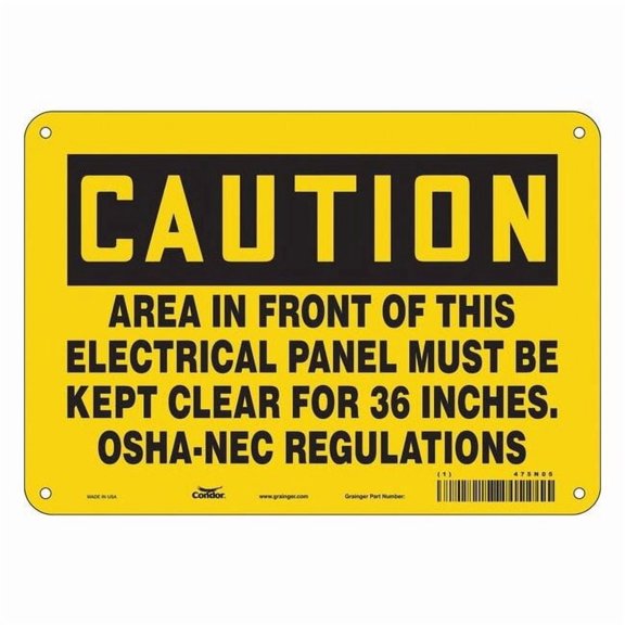 Condor Safety Sign,7 inx10 in,Polyethylene 475N05