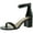 Black Smooth, variant on INC Womens Sassia Faux Leather Ankle Strap Block Heels
