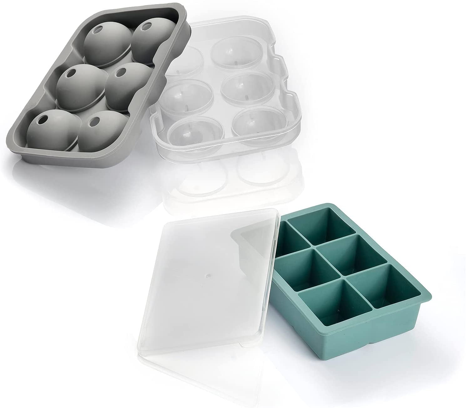 Multi-styles Ice Cubes Tray Easy Pop out Maker Silicone Baking Mould Jelly Hot 