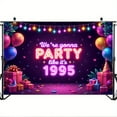 thumbnail image 7 of Happy 30th Birthday Backdrop Neon We're Gonna Party Like It's 1995 Photography Background with Colorful Balloons 30th Birthday Party Decorations Banner Supplies Photo Props, 7 of 7