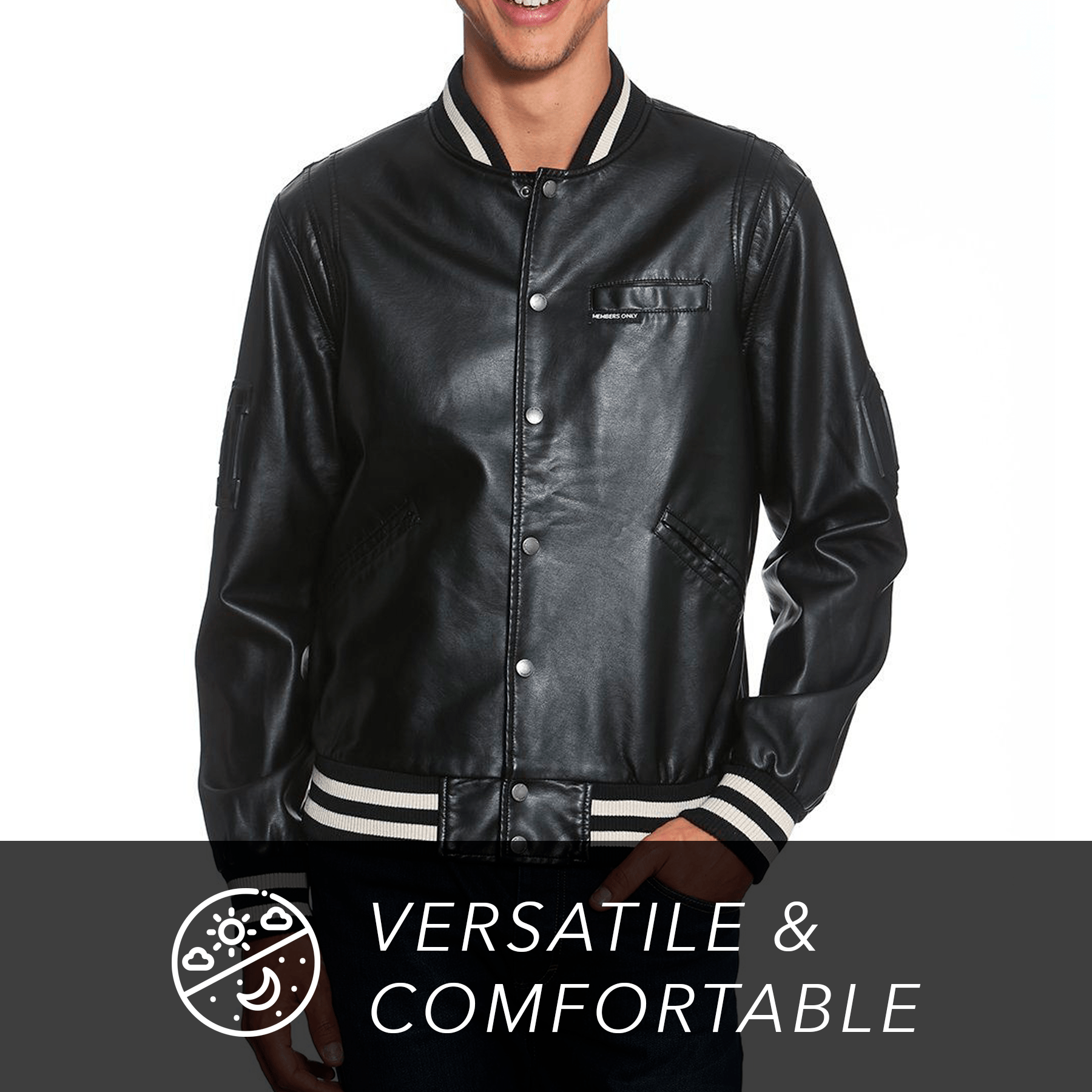 Bleeker Varsity Jacket-Black 