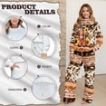 thumbnail image 7 of SCRAWLGOD American Tribal Highland Cattle Cow Print Brown Womens 2 Piece Outfits Sweatsuit Turtleneck Pullover Sweatshirt Joggers Pants Tracksuit Set Fashion Casual Matching Lounge Sets, S, 7 of 7
