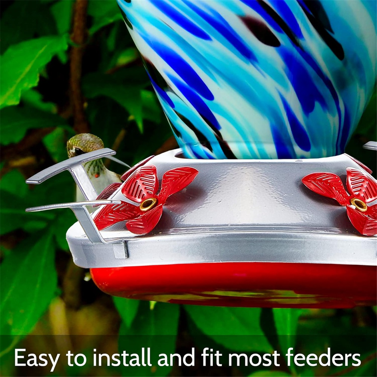 Hummingbird Feeder Bottom Base Replacement Parts Set Plastic Outdoors Hummingbird Feeder Bottom Moat Hook Brushes,1Set x Hummingbird Feeder Bottom Base Replacement Parts