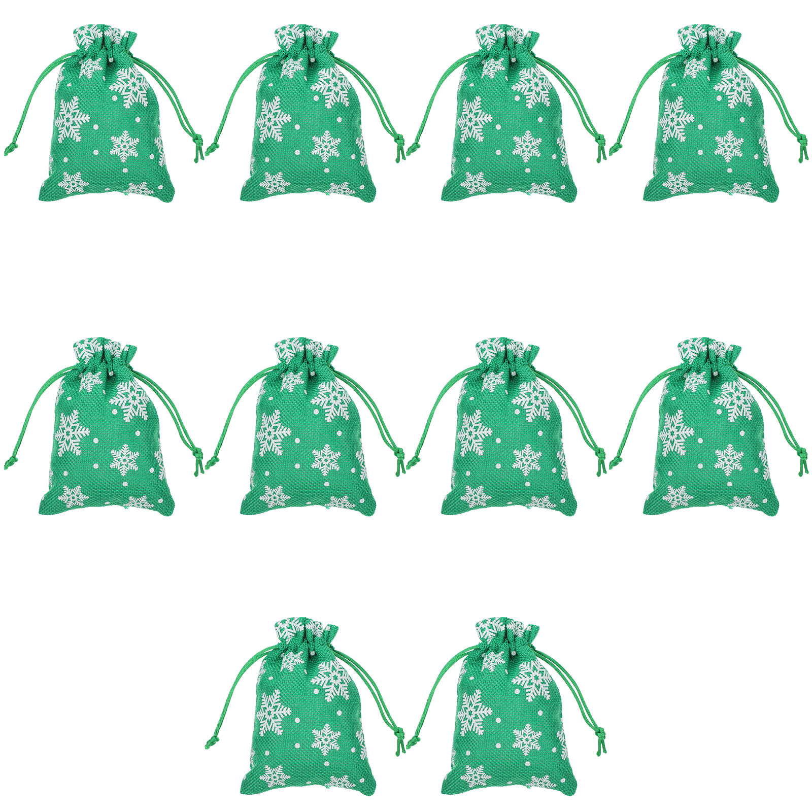 10Pcs Drawstring Gift Bags Creative Christmas Gift Pouches Candy