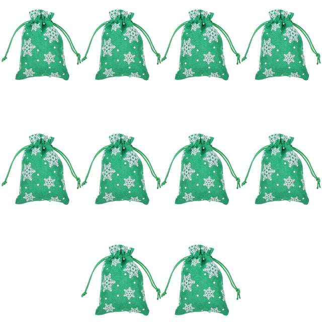 10pcs Bolsas de regalo con cordón de cordón creativo bolsas de regalo de Navidad Candy Bolsas de almacenamiento de dulces