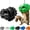 Black, variant on Dinosaur Head Hanging Squirrel Feeder - Funny Novelty Animal Feeder with Rope, Holds Peanuts & Corn, Comedic Backyard Wildlife Entertainment & Garden Yard Outdoor Decor Gift (Black)