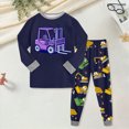 thumbnail image 2 of Gibobby Toddler Baby Boy Fall Winter Clothes 0-24Months 2t 3t 4t Color Block Long Sleeve Sweatshirt Tops Joggers Pants Outfit Sets(3-4 Years,Purple), 2 of 6