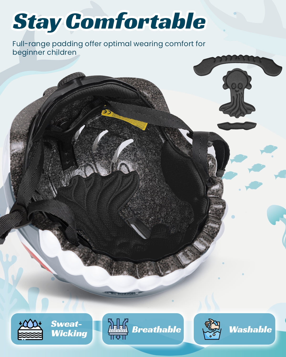 FUNWICT Bike Helmet for Kids 3-8 Years Boys Girls Breathable Lightweight Children Bicycle Helmet for Toddler Cycling Skating Scooter Skateboard
