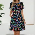 thumbnail image 2 of Candyland Experiment Dress Summer Street Style Dresses Female Short Sleeve Printed Sundress, 2 of 7
