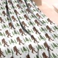 thumbnail image 3 of Brown Bigfoot and Tree Pattern Blanket,Comfortable Soft Flannel Throw Blanket,All Season,Warm Lightweight Blankets for Sofa Bed Couch Living Room Chair,30"x40", 3 of 4