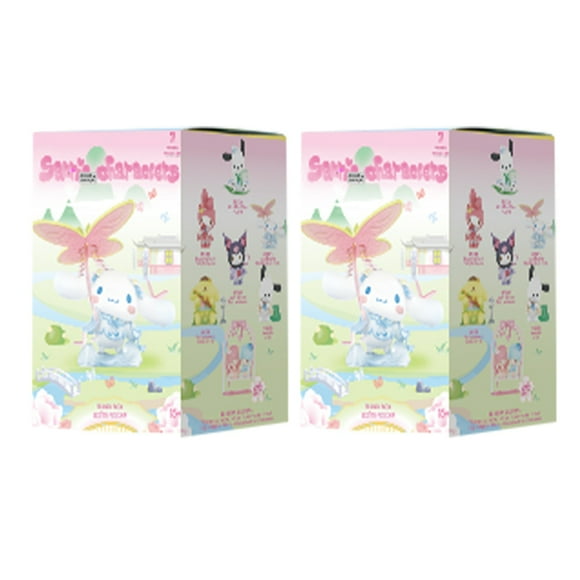 New Sanrio Cartoon Blind Box Cinnamoroll Kuromi My Melody Rhyme Flower Mysterious Surprise Box Figure Pompom Purin Pochacco Doll