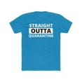 thumbnail image 5 of Straight outta quarantine Men's Cotton Crew Tee, 5 of 9