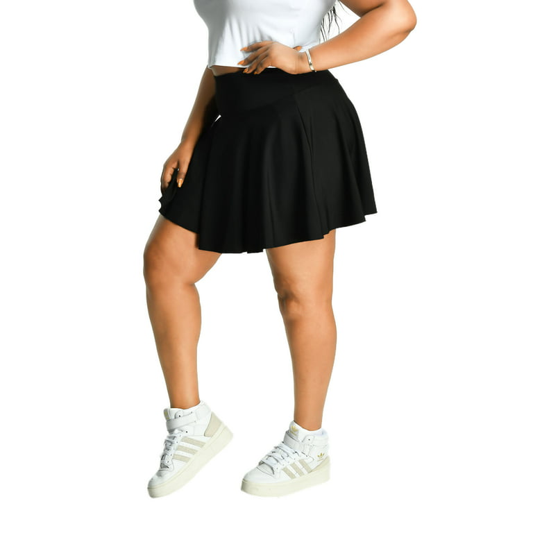 Lochas Women Girls High Waist Tennis Skirt Mini Pleated Pencil Skirts Size for Athletic Golf Running Sport，Black,XXXL - Walmart.com