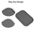 thumbnail image 4 of Soap Dish Soap Cleaning Storage Keep Soap Dry for Home Bathroom Kitchen Silicone Dark Gray 13.5x9cm, 4 of 6