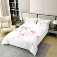 thumbnail image 2 of Erosebridal Housse de Couette 100 % Coton Rose Girly avec Nœud Papillon Format Double, Ensembles de Literie avec Nœud Dessin Animé Format Double, Déco Étoiles de Rêve, Réversible 3 Pcs (Sans Couette), 2 of 6
