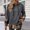 Dark Gray, variant on Womens Patchwork Hoodies Buffalo Plaid Sweatshirts Casual Side Splits Hooded Long Sleeve Drawstring Pullover Tops Fashion Fake Two Pieces