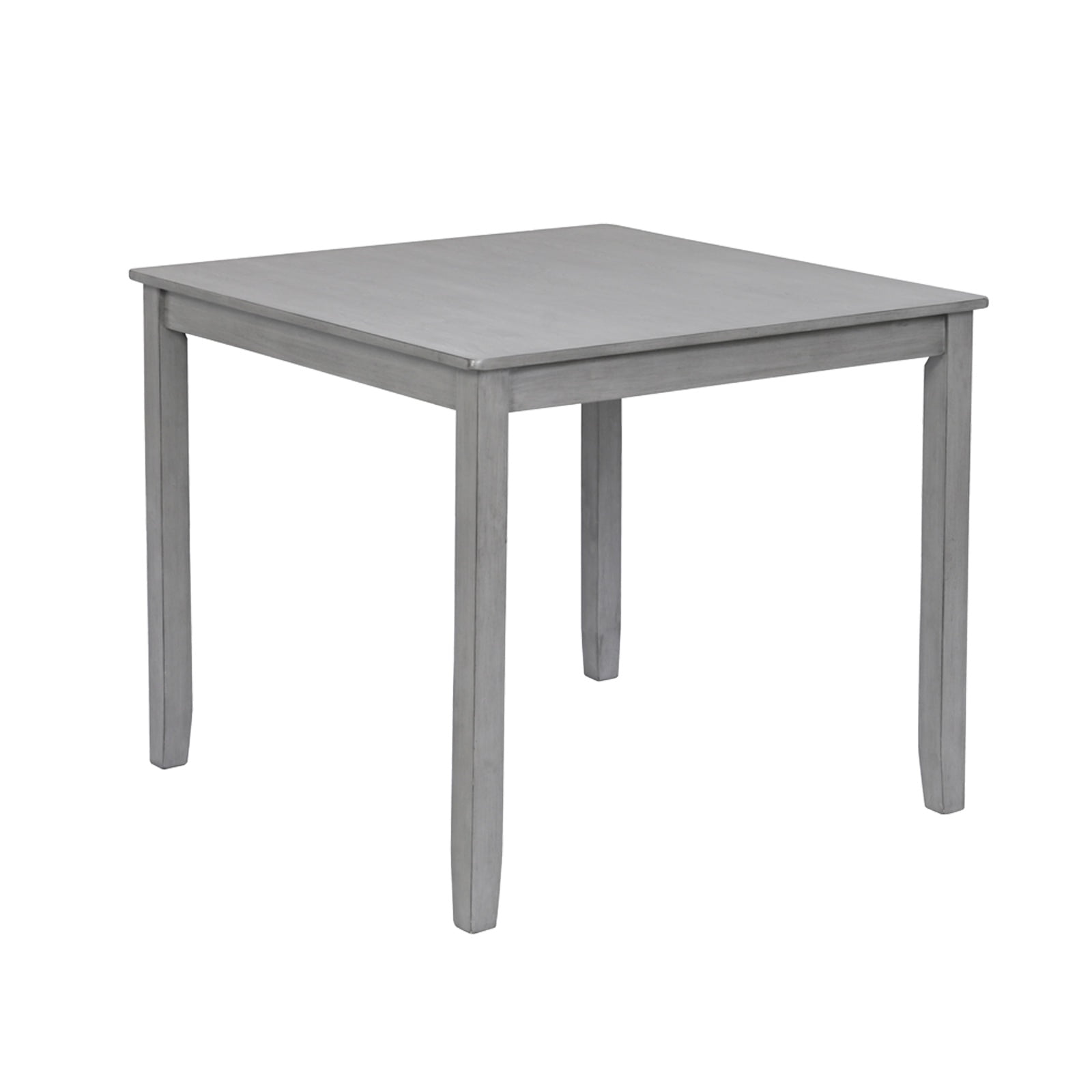 PAPROOS Solid Wood Dining Table, 30'' Height Square Kitchen Table for Small Space, Farmhouse Acacia Wooden Dinner Table for 4, Gray(Only Table)