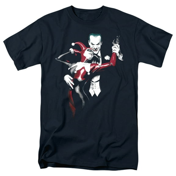 Batman Harley And Joker Unisex Adult T Shirt, Navy, 5X-Large