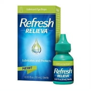 Refresh Relieva Lubricant Eye Drops, Lubricates & Protects Dry Eyes, 0.33 FL OZ