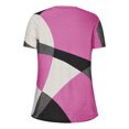 thumbnail image 6 of Erwazi Summer Short Sleeve T Shirts for Women Casual Tunic Tops Color Block Shirt Loose Crew Neck Tops, 6 of 6