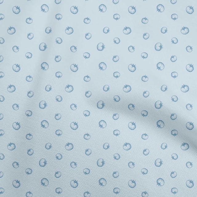 oneOone Velvet Light Blue Fabric Fruits Sewing Craft Projects Fabric Prints By Yard 58 Inch Wide