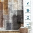 thumbnail image 2 of Grey Yellow Fuzzy Square Shower Curtain, Modern Art Colorful Contemporary Texture Shower Curtain Long Wide with Rust Proof for Bathroom Bathtub Waterproof Washable, 2 of 6