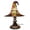 Brown-7.1in, variant on Witch Hat Lamp,Stained Glass Resin Wizard Hat Light Gothic Table Lamp Spooky Decorative Standing Lights Haunted Wiccan Gifts Mystical Home Decorations for Halloween,Bedroom,7.08 Inch