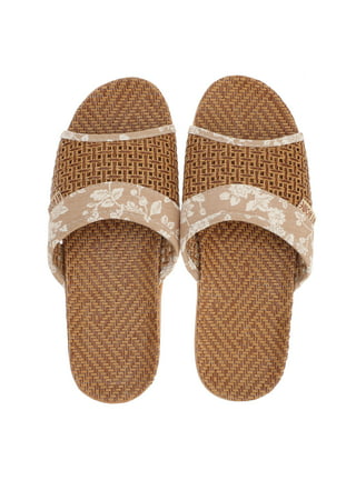 2023 Summer Chinese Style Bamboo Rattan Straw Mats Linen Slippers for Men  and Women Indoor Slip-Proof Sandals Home Shoes