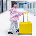 thumbnail image 3 of 18" Kids Carry On Luggage Ride-On Kids' Suitcase with Double Spinner Wheels, Cute Lightweight Tow-Along Luggage with Password Lock, Children's Trolly Case for Travel Study Tours, 3 of 16