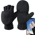thumbnail image 4 of XOXODG Warm Gloves Fingerless Convertible Mittens Thermal Windproof Gloves for Women Men Running Skiing Mountaineering Winter Outdoor, 4 of 7