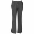 thumbnail image 3 of Gray Petite Wide Leg Pants For Women, Work Pants Women, Women's Straight Fitting Formal Pants With Pockets/high Waisted Casual Belt Loops Suitable For Business And Leisure Wear, 3 of 4
