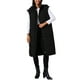 thumbnail image 2 of INSPIRE CHIC Chaleco de Invierno sin Mangas con Capucha para Mujeres, con Bolsillos y Cinturón, Talla 2XL, Negro, 2 of 5