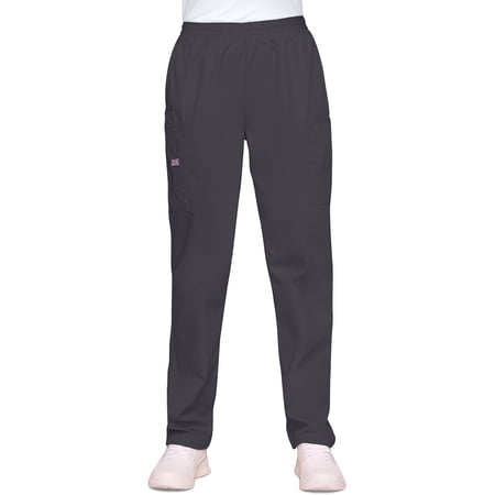 Cherokee Workwear Women s Scrubs Pant Natural Rise Tapered Pull-On Cargo 4200