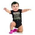 thumbnail image 4 of US Army Logo Heroes Wear Camo Eagle Romper Boys or Girls Infant Baby Brisco Brands 12M, 4 of 7