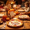 thumbnail image 5 of YingYouFu 16PC Happy Friendgiving Paper Plates,7In Autumn Pumpkin Maple Leaf Theme Dessert Plate for Cake Pizza Disposable Party Decoration Supplies for Friendsgiving Thanksgiving Party Supplies, 5 of 6
