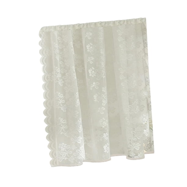 Cortina de encaje floral Cortina Voile Cortina Ventana de moda Paneles Voile Decorativo Drapeado para ventana Restaurante de la ventana 150x200cm