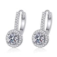 thumbnail image 5 of Natural Moissanite Women's 2.5Ct Round Cut Natural Moissanite Clip On Earrings in 14K White Gold Plated, 5 of 5