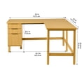 thumbnail image 7 of Better Homes & Gardens Lillian Fluted L-Shape Desk, Natural Pine Finish, 7 of 7