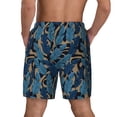 thumbnail image 3 of Xecao Blue Leaves A for Men's Swimming Trunks Swim Trunks Quick Dry Swim Shorts with Mesh Lining Funny Swimwear Bathing Suits, 3 of 9