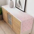 thumbnail image 4 of Moroccan Pink Table Runner - 36 Inch Long, Kitchen Dining Table Runner Dresser Scarves, Abstract Geometric Gradient Modern Farmhouse Decor for Coffee Tables Wedding Party Banquet, 4 of 8