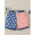 thumbnail image 6 of vera natura Baby Boy Memorial Day Outfits Letter Print Sleeveless Tank Tops and Elastic Star Stripe Shorts Set, 6 of 9