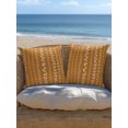 thumbnail image 5 of Outdoor Pillows Waterproof, Modern Simple Lines Bedding Throw Pillows with Insert for Couch Sofa Bed, Rustic Vertical Stripes Orange 16x16 Inch Pillowcases Decorative Camping Patio Pillow Set of 1, 5 of 8